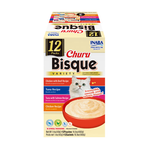 Churu Bisque 12 count Tuna and Chicken Variety Pack