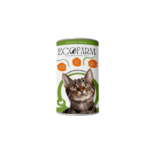 ECOFARM Adult Cat Food Chunks in Gravy 400gm