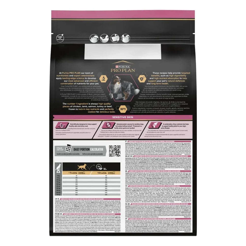 PURINA® PRO PLAN® Dog Medium Adult Sensitive Skin with OPTIDERMA® Rich in Salmon Dry Food