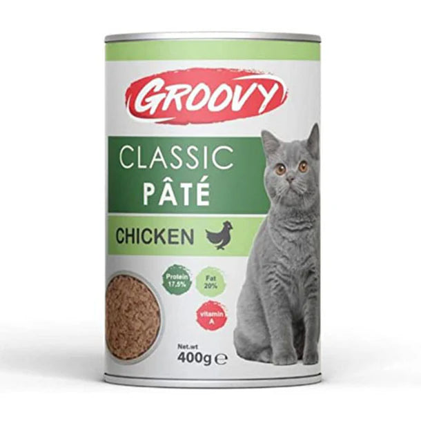 Groovy Classic Pate Chicken Adult Cat Wet Food Cans 400g