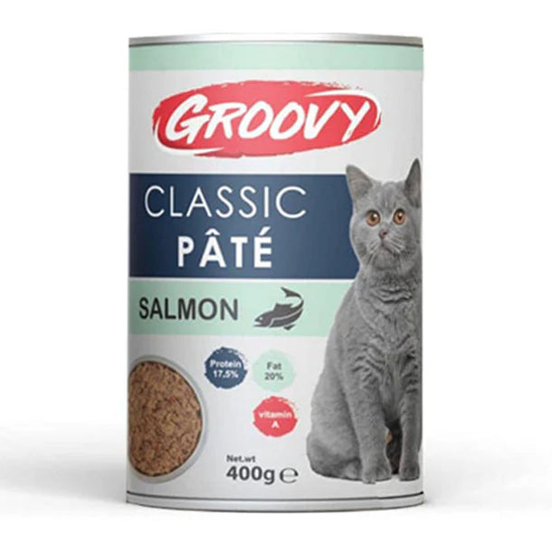 Groovy Classic Pate Salmon Adult Cat Wet Food Cans 400g
