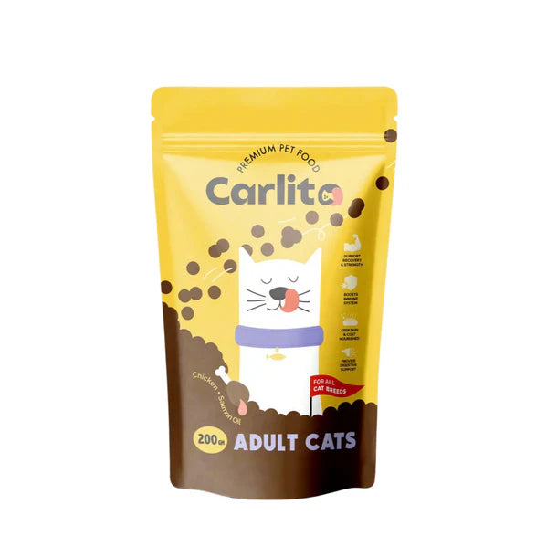 Carlito Adult Cat Dry Food - Balanced Nutrition for All Breeds (200g/1.5kg)
