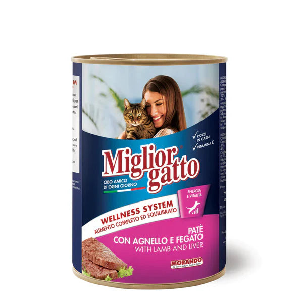 miglior gatto wet food for cat with lamb and liver 400gm