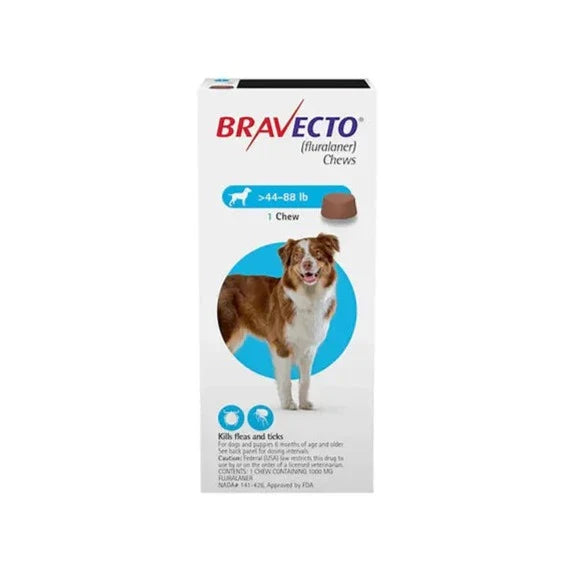 Braveecto Chewable Tab. For Large Dogs (20 - 40 Kg) X 1 Tab.
