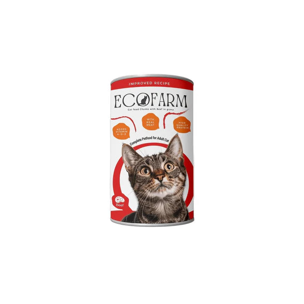 ECOFARM Adult Cat Food Chunks in Gravy 400gm