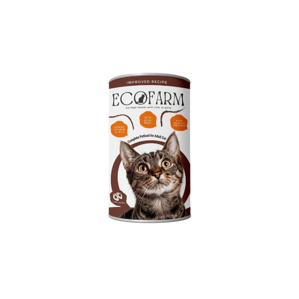 ECOFARM Adult Cat Food Chunks in Gravy 400gm