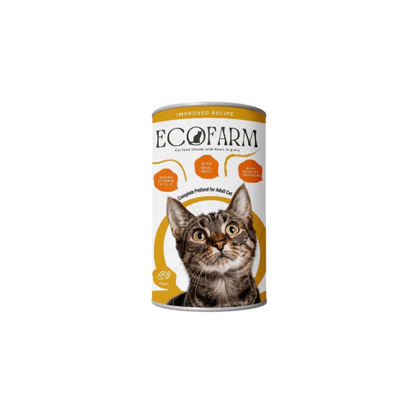ECOFARM Adult Cat Food Chunks in Gravy 400gm