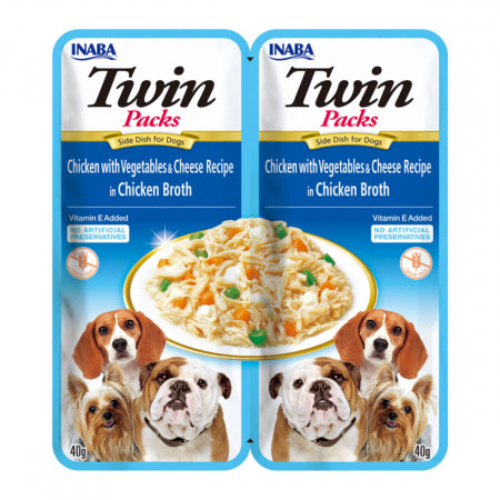 TWIN CHICKEN AND VEGETABELS 7 cheese recipe for dog (40gm*2)