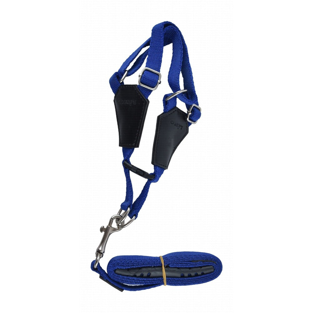 Lino XS Blue & Black Dog Harness with Leash