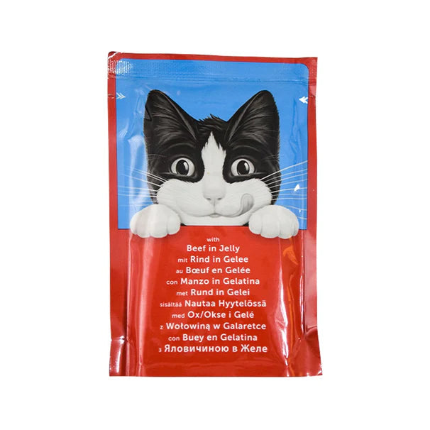 PURINA FELIX Wet Cat Food Pouch With Beef In Jelly 100 g