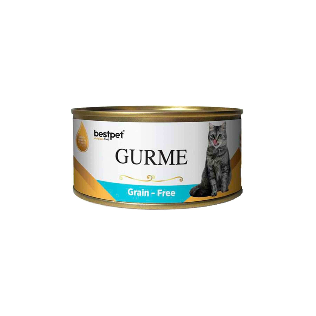 bestpet Gurme Grain - Adult Cat Wet Food Cans  with Tuna & Anchovy  100 g