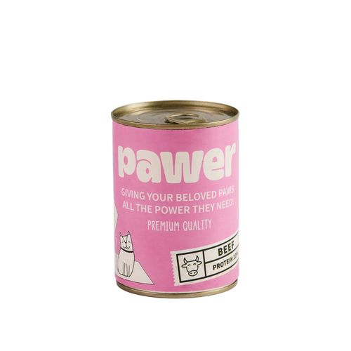 Pawer Cat Wet Food With Beef 400g