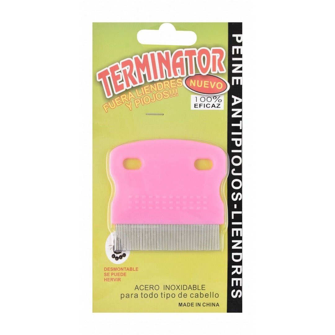 Terminator Pink Stainless Pet Flea Comb