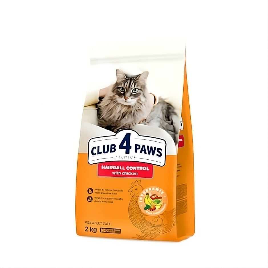 CLUB 4 PAWS PREMIUM HAIRBALL CONTROL for adult cats (300g/2kg)