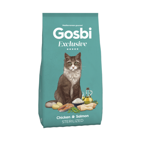 Gosbi Exclusive Cat Chicken & Salmon Sterilized (400g/1.5kg)
