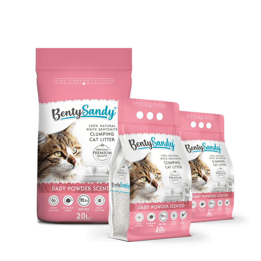 Benty Sandy Clumping Litter Baby Powder scented
