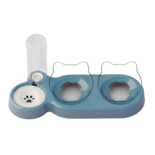 Double Bowl Automatic Water Feeding System Clear Visible Bowl and Travel