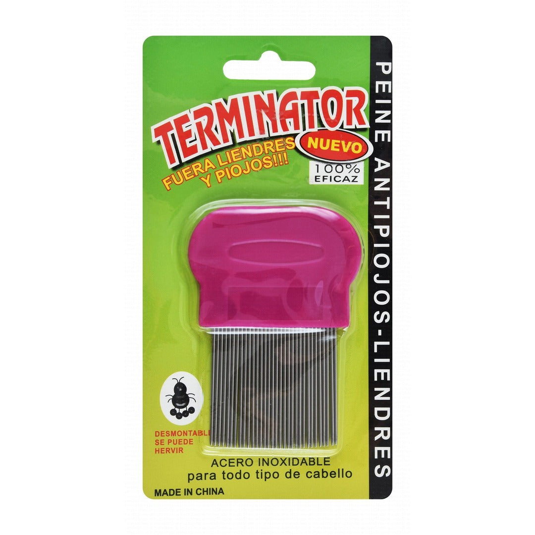 Terminator Purple Anti-Lice & Nits Stainless Steel Pet Comb