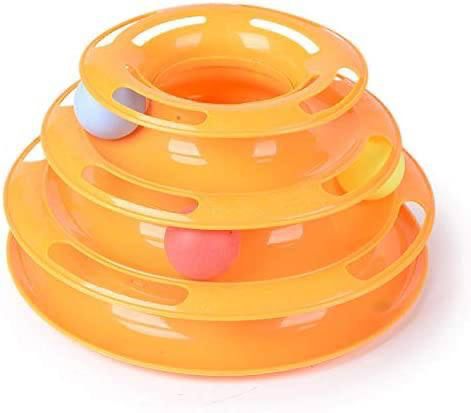 Funny Pet Toys Crazy Ball Disk Interactive Amusement Plate Moving Turntable Play Disk Turntable Cat Pet Plastic Toys