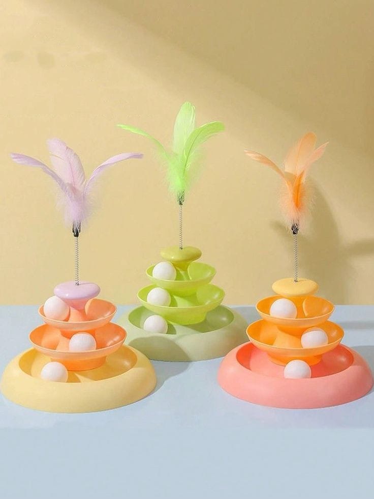 Plastic Cat Roller Toys Cat Self-entertainment Teasing