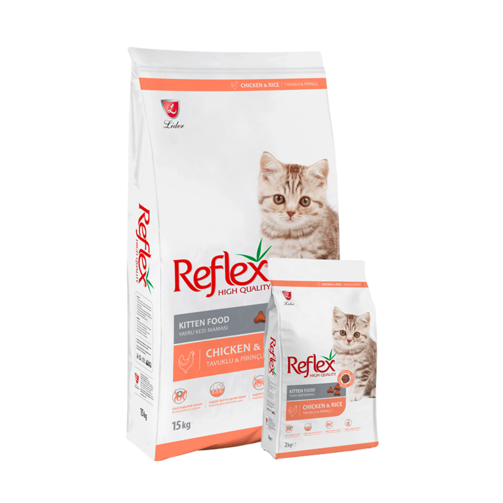 Reflex Dry Food with Chicken, Flaxseed, & Rice for Kittens (2kg/15kg)