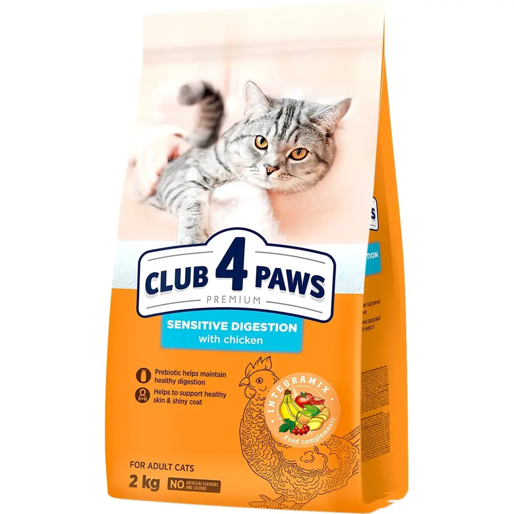 CLUB 4 PAWS PREMIUM for adult cats SENSITIVE DIGESTION (2kg)