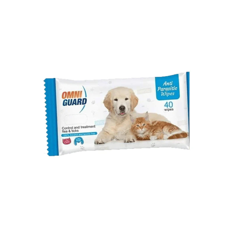 Omni Guard Antiparasitic Pet Wipes 40pcs