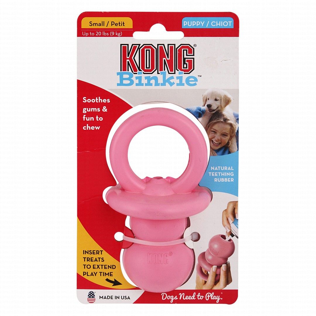 Kong Binkie Natural Teething Rubber Dog Toy for Small Puppy (up to 9kg)