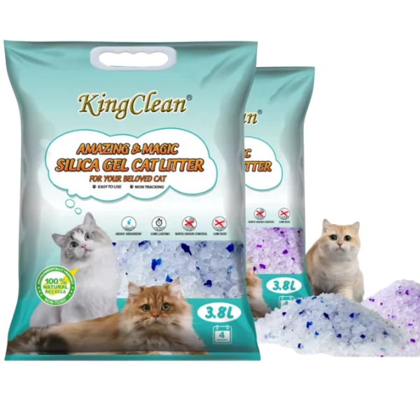 King Clean - Crystal Cat Litter - Silica Gel - 3.8L
