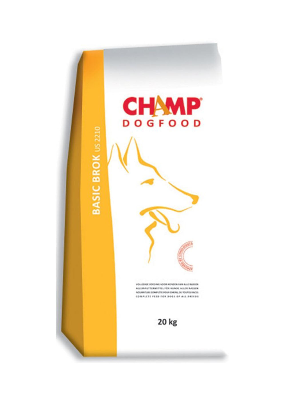 CHAMP Dog Basic Brok Yellow 20 kg
