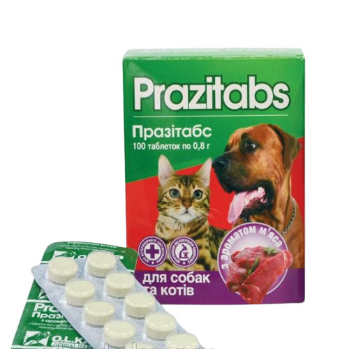 Prazitabs Worming Tablet For Dogs & Cats ( 1 Tablet )