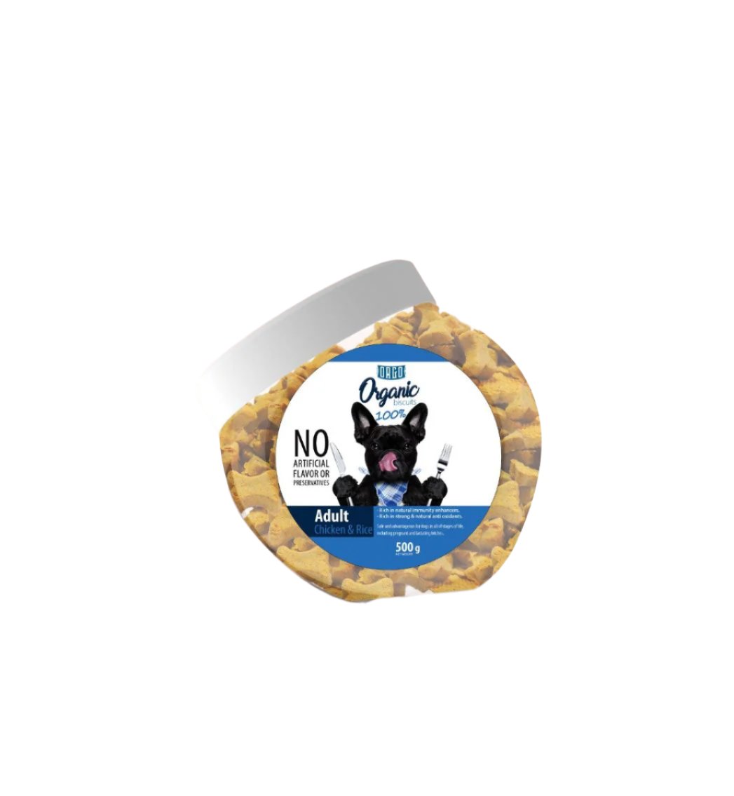 Orgo Organic Dog Biscuits - Chicken & Rice