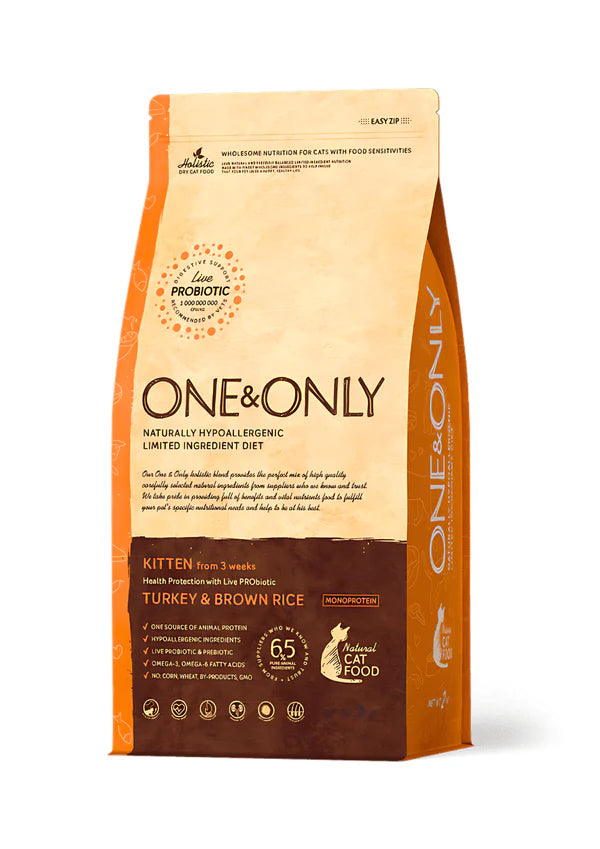 One And Only dry food for cat kitten with Turkey and rice (400G/2KG)