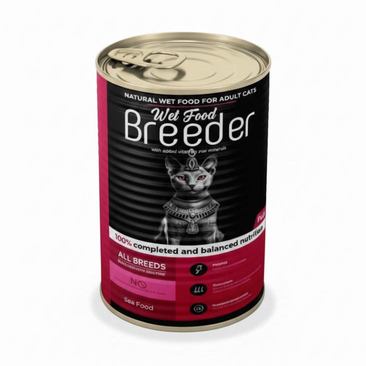 Breeder Wet Food for Cats Seafood Flavor 400g