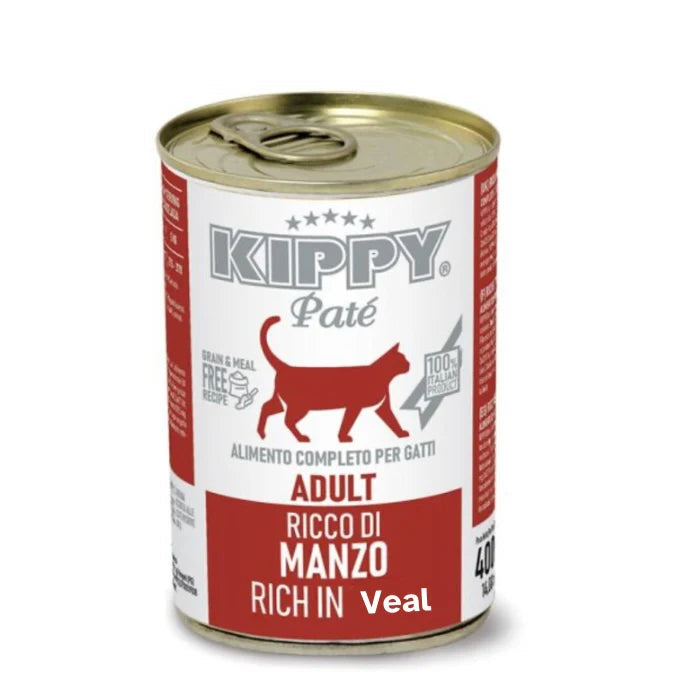 Kippy Pate Adult Cat Wet Food with Veal 400g