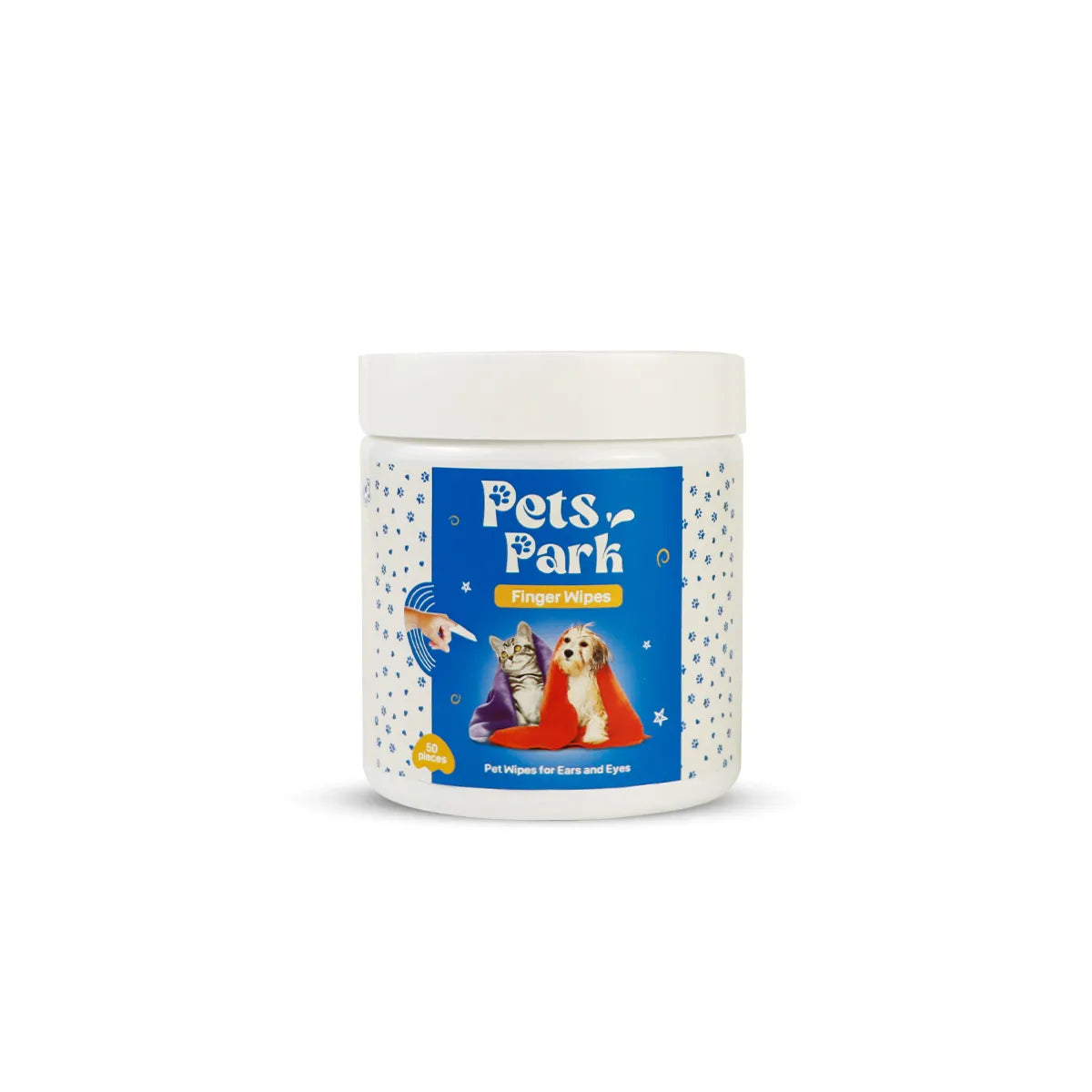 Pets Park Clean Finger Wipes For Ears and eyes 50 pcs
