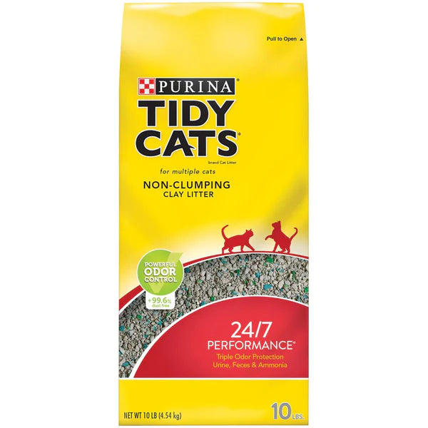 PURINA Tidy Cats Non Clumping Clay Litter 24/7 Performance 10 LBS