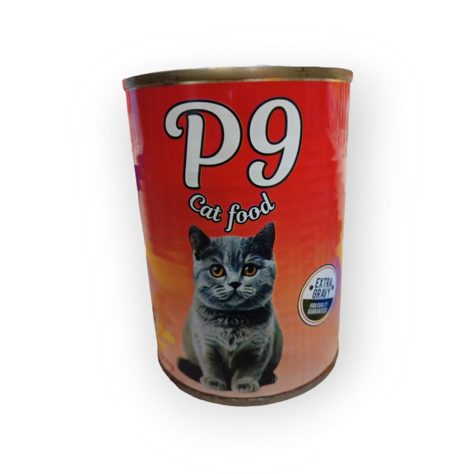 p9 cat food chunks with beef & vegetables in gravy 400 gr