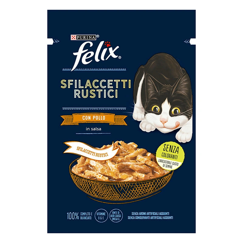 Felix Delicious Meat Slices Adult Wet Cat Food with Chicken 85gr