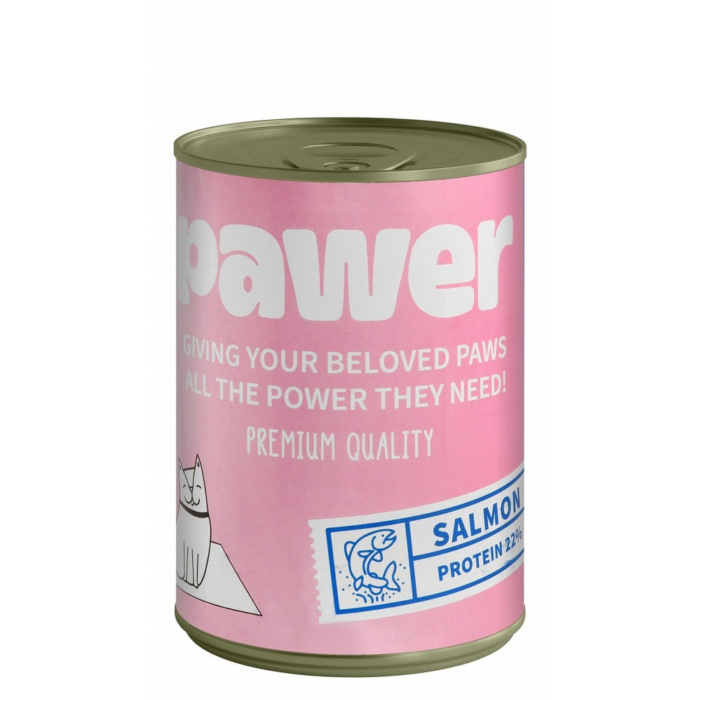 Pawer Wet Cat Food with Salmon 400g