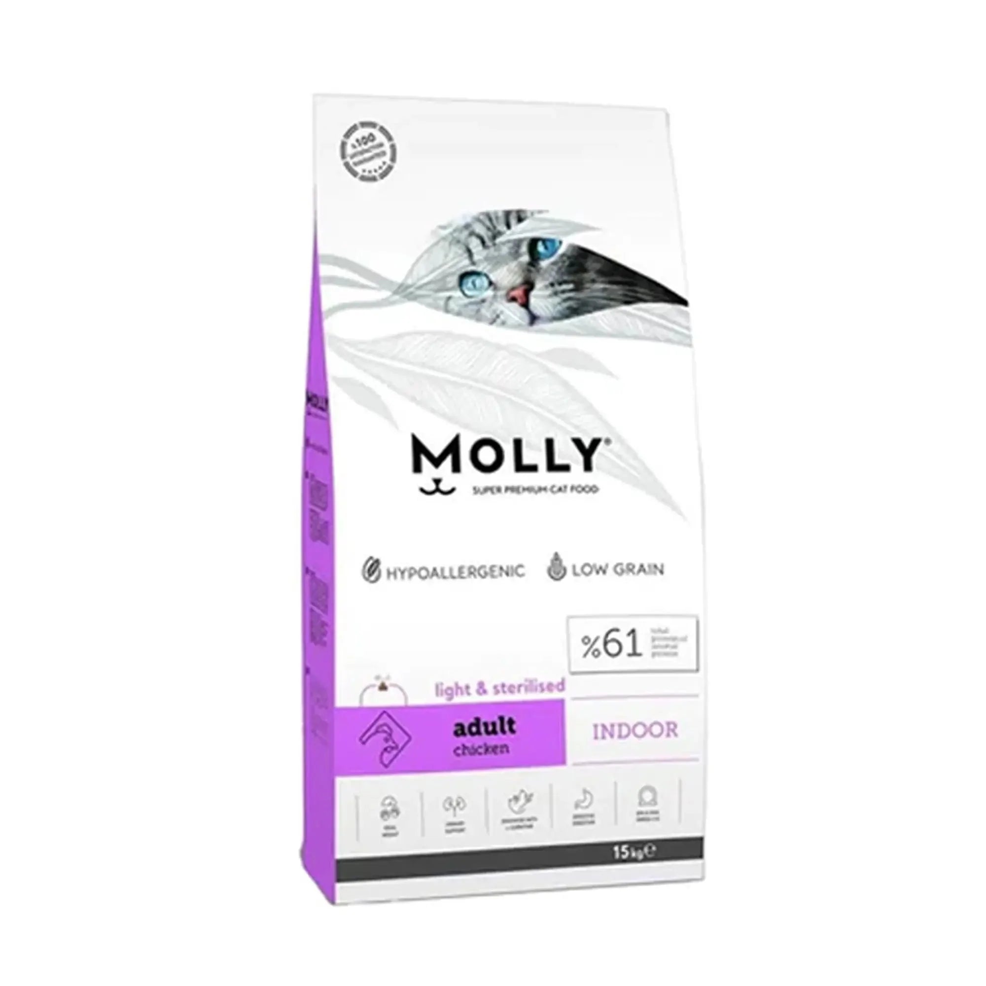 Molly INDOOR Light & Sterilised Chicken (2kg)