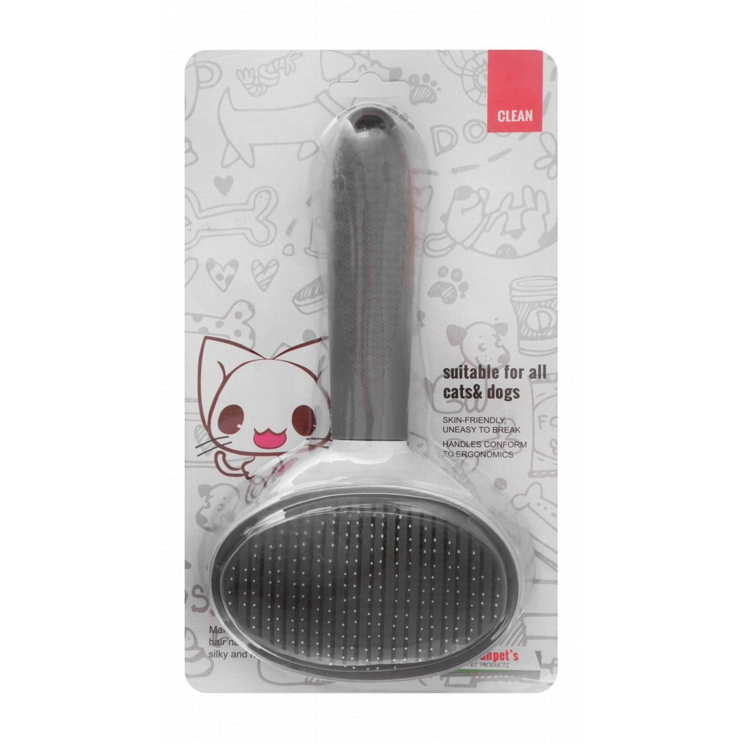 Cleanpet's Gray & White Pet Grooming Brush
