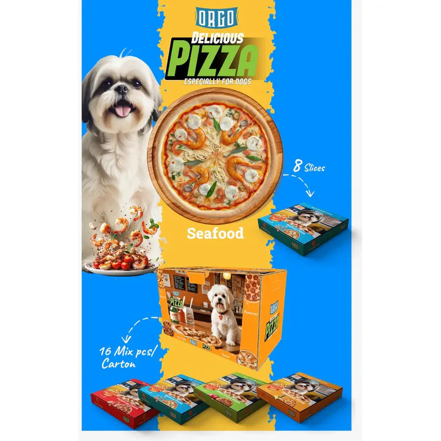 Orgo Treats Dog Seafood Pizza 8 Slices