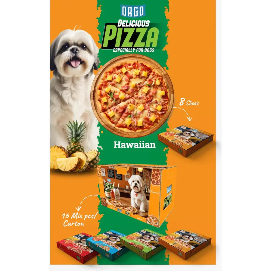 Orgo Treats Dog Hawaiian Pizza 8 Slices