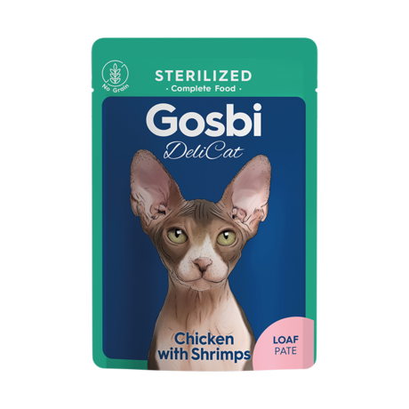 Gosbi Delicat sterilized chicken with shrimps loaf (70g)