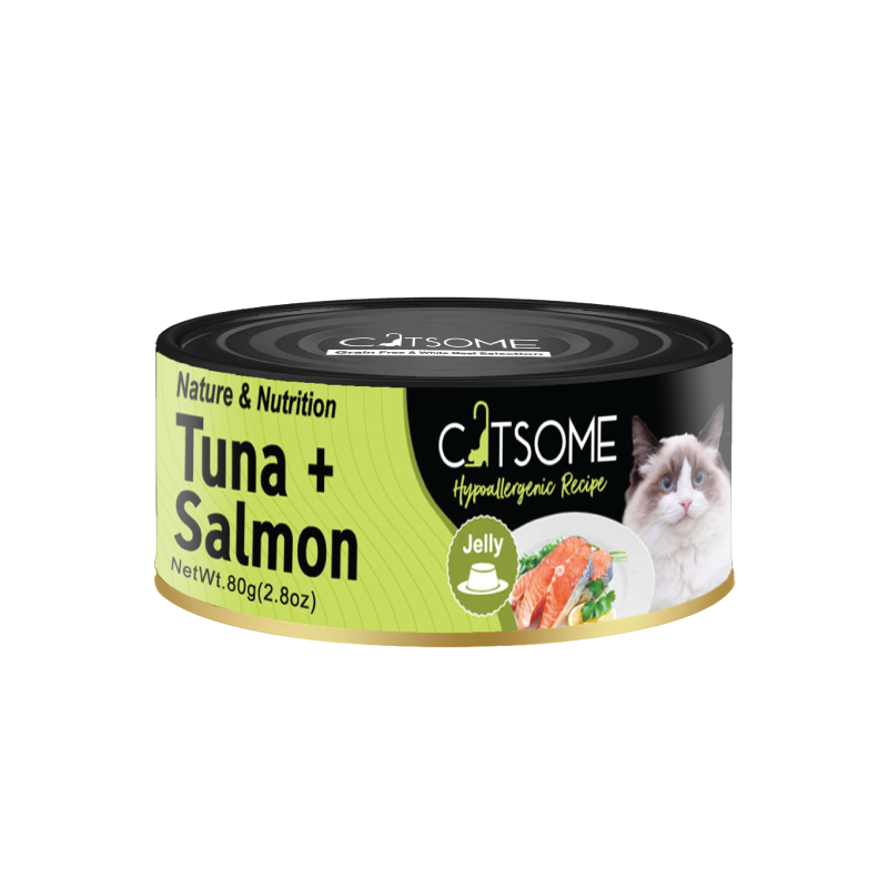 Catsome Grain Free Tuna & Salmon Cat Canned Food Jelly 80g