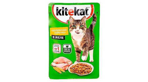 Kitekat Cat Wet Food with  chicken meat in jelly 85g