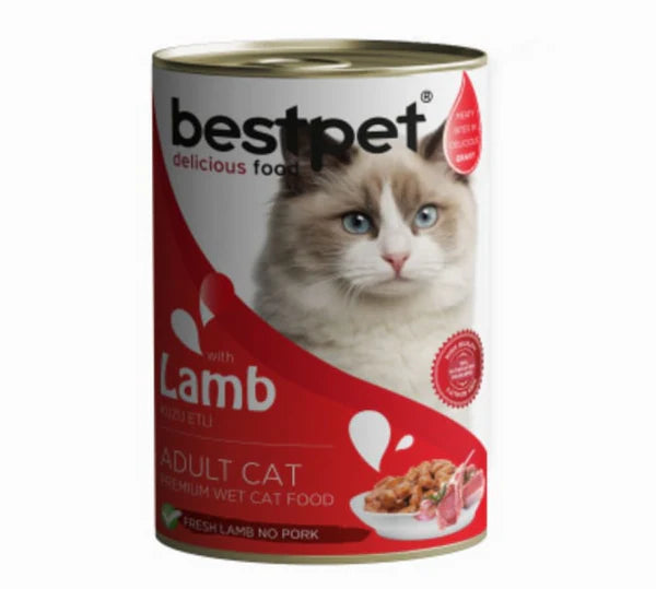 bestpet Adult Cat with lamb Wet Food Cans 400 g