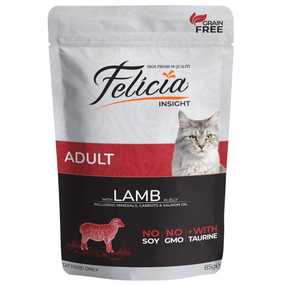 Felicia Wet food with lamb in jelly for adults cats 85gr