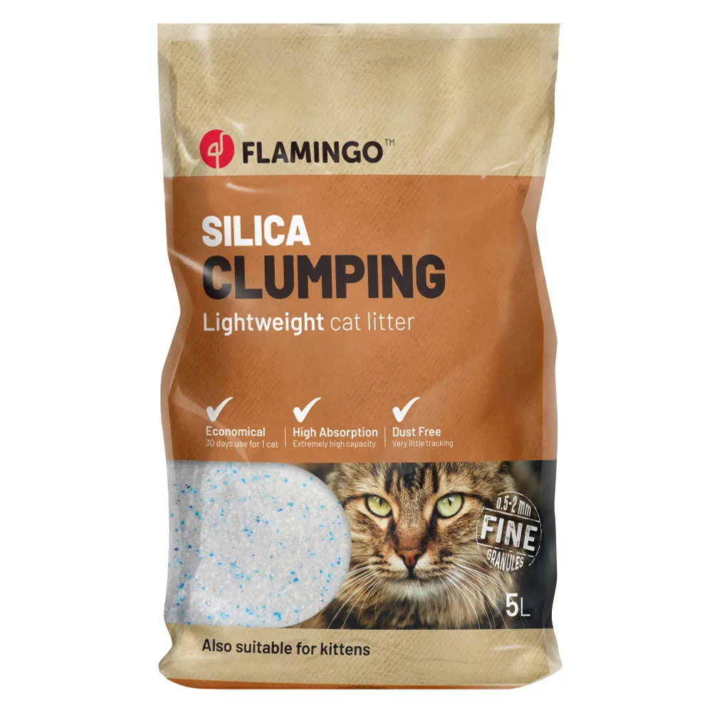 Flamingo Cat litter Silica Fine grains Clumping 5L